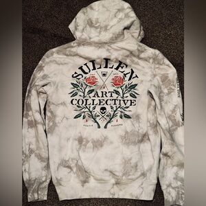 Sullen Art Collective White Tie-Dye Hoodie